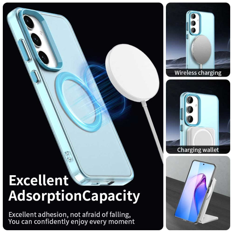 For Samsung Galaxy S25+ 5G Candy Magsafe PC Hybrid TPU Phone Case(Blue)