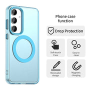 For Samsung Galaxy S25+ 5G Candy Magsafe PC Hybrid TPU Phone Case(Blue)