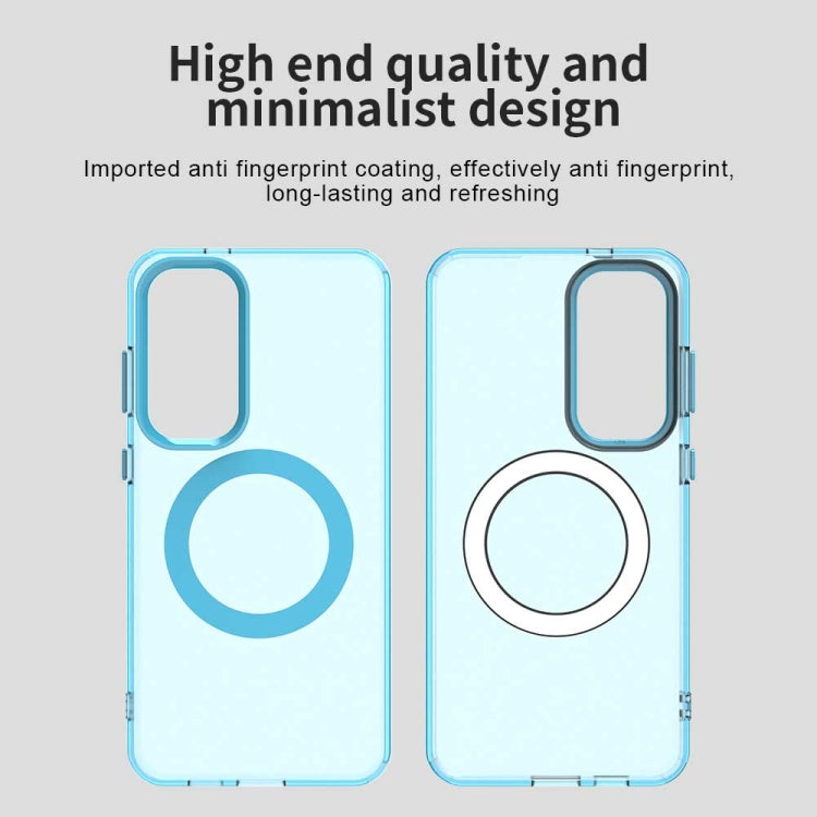 For Samsung Galaxy S25+ 5G Candy Magsafe PC Hybrid TPU Phone Case(Blue)