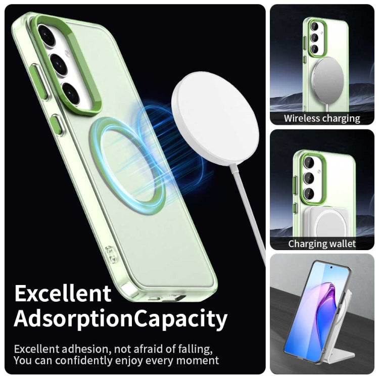 For Samsung Galaxy S25+ 5G Candy Magsafe PC Hybrid TPU Phone Case(Green)
