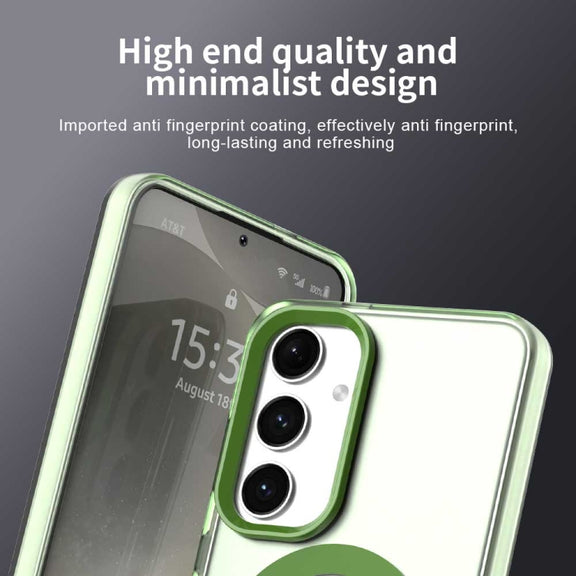 For Samsung Galaxy S25+ 5G Candy Magsafe PC Hybrid TPU Phone Case(Green)