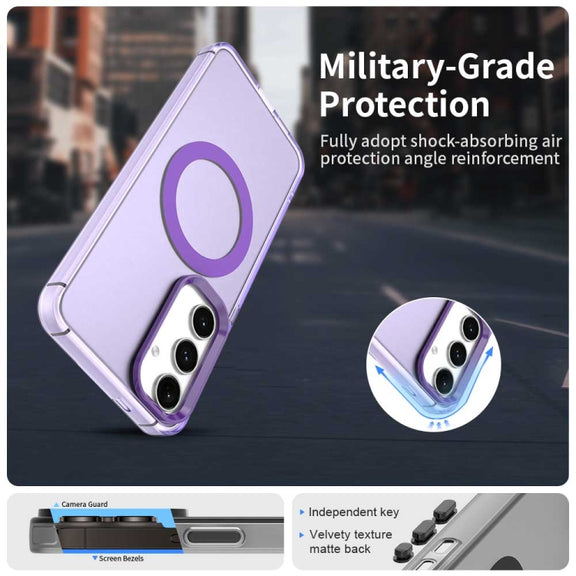 For Samsung Galaxy S25+ 5G Candy Magsafe PC Hybrid TPU Phone Case(Purple)