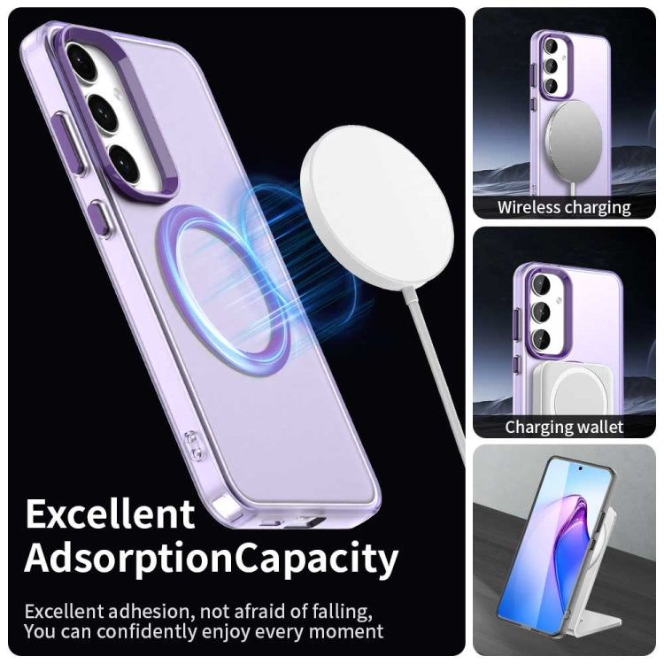 For Samsung Galaxy S25+ 5G Candy Magsafe PC Hybrid TPU Phone Case(Purple)