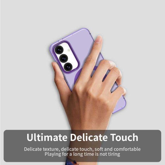 For Samsung Galaxy S25+ 5G Candy Magsafe PC Hybrid TPU Phone Case(Purple)
