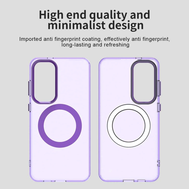 For Samsung Galaxy S25+ 5G Candy Magsafe PC Hybrid TPU Phone Case(Purple)