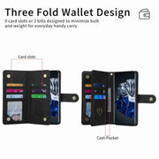 For Huawei P60 Pro POLA Love Multi-Card Slots Zipper Wallet Leather Phone Case(Black)