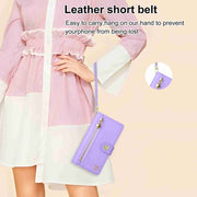 For Huawei P60 Pro POLA Love Multi-Card Slots Zipper Wallet Leather Phone Case(Purple)