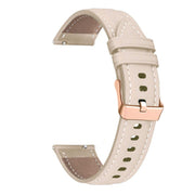 For Huawei Watch GT5 41mm Rose Gold Buckle Leather Watch Band(Apricot)