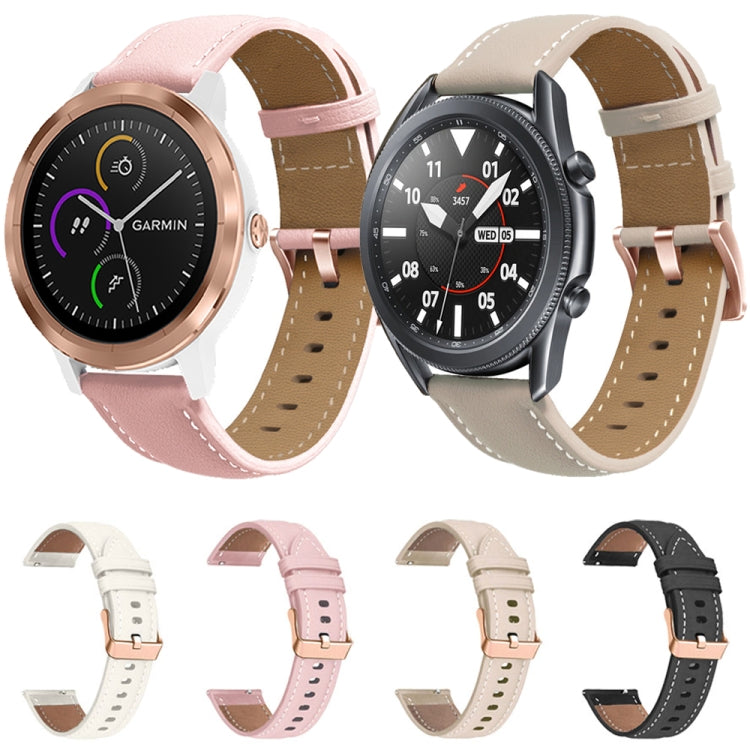 For Huawei Watch GT5 41mm Rose Gold Buckle Leather Watch Band(Black)