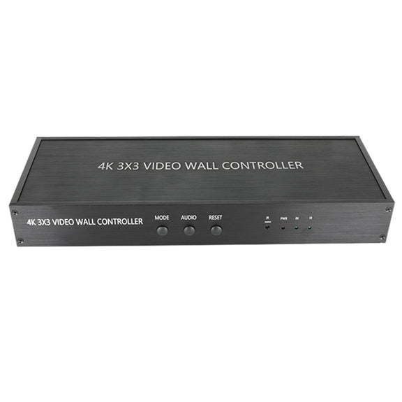 NK-BT88 4K 3x3 HDMI Video Wall Controller Multi-screen Splicing Processor with Remote Controller, Plug:UK Plug