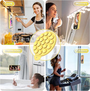 For iPhone 13 Pro Max Silicone Suction Cup MagSafe Phone Case with Screen Film(Yellow)