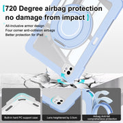 For iPad Pro 11 2024 Crystal Armor PC Hybrid TPU Tablet Case with Pen Slot(Blue)