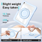 For iPad Pro 11 2024 Crystal Armor PC Hybrid TPU Tablet Case with Pen Slot(Blue)