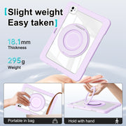 For iPad Pro 11 2024 Crystal Armor PC Hybrid TPU Tablet Case with Pen Slot(Purple)