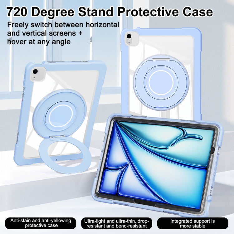 For iPad Air 11 2025 / 2024 / 10.9 2022 Crystal Armor PC Hybrid TPU Tablet Case(Blue)