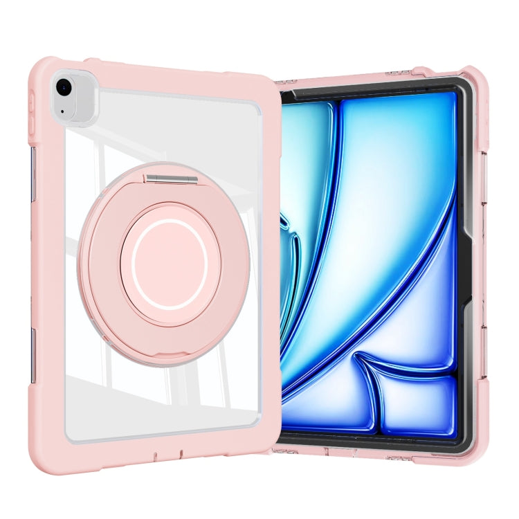 For iPad Air 11 2025 / 2024 / 10.9 2022 Crystal Armor PC Hybrid TPU Tablet Case(Pink)