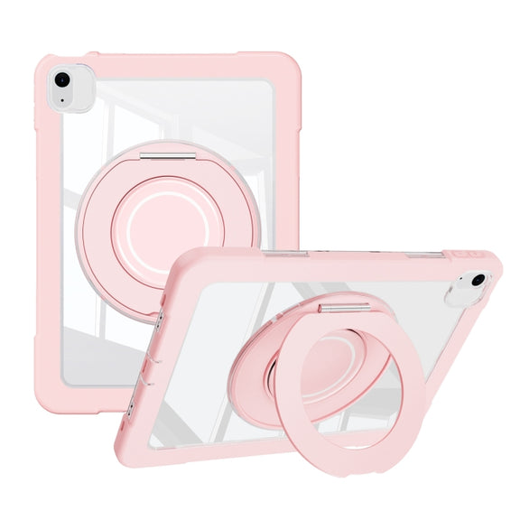 For iPad Air 11 2025 / 2024 / 10.9 2022 Crystal Armor PC Hybrid TPU Tablet Case(Pink)