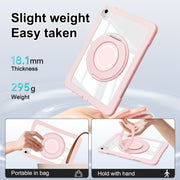 For iPad Air 11 2025 / 2024 / 10.9 2022 Crystal Armor PC Hybrid TPU Tablet Case(Pink)