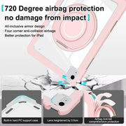 For iPad Air 11 2025 / 2024 / 10.9 2022 Crystal Armor PC Hybrid TPU Tablet Case(Blue Pink)