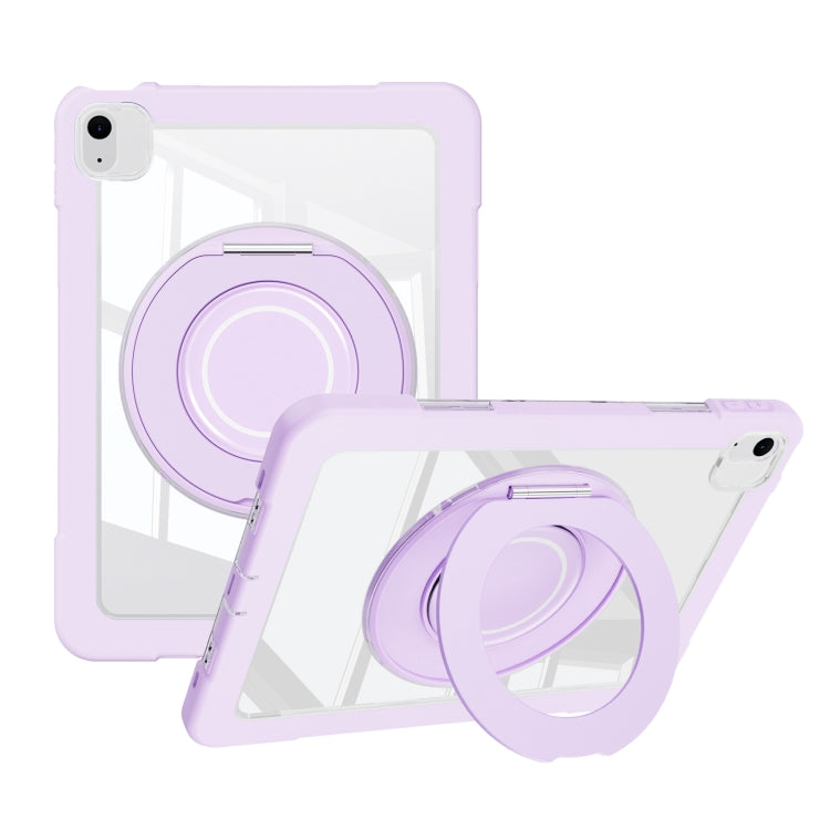 For iPad Air 11 2024 / Air 10.9 2022 Crystal Armor PC Hybrid TPU Tablet Case(Purple)