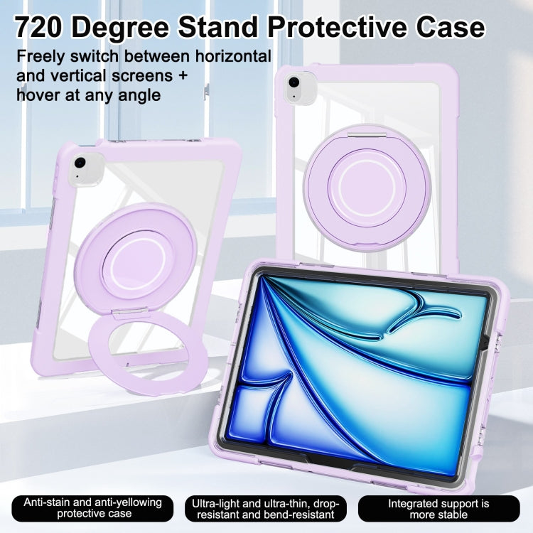 For iPad Air 11 2024 / Air 10.9 2022 Crystal Armor PC Hybrid TPU Tablet Case(Purple)