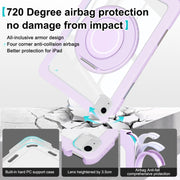 For iPad Air 11 2024 / Air 10.9 2022 Crystal Armor PC Hybrid TPU Tablet Case(Purple)