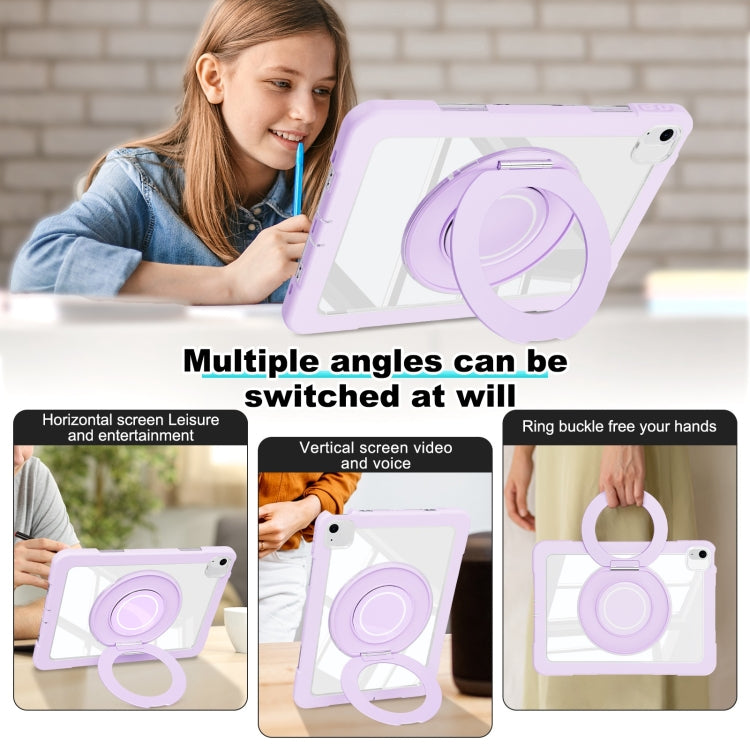 For iPad Air 11 2024 / Air 10.9 2022 Crystal Armor PC Hybrid TPU Tablet Case(Purple)