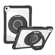 For iPad Air 11 2025 / 2024 / 10.9 2022 Crystal Armor PC Hybrid TPU Tablet Case(Black)