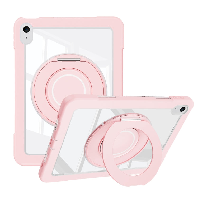 For iPad 10th Gen 10.9 2022 Crystal Armor PC Hybrid TPU Tablet Case(Pink)