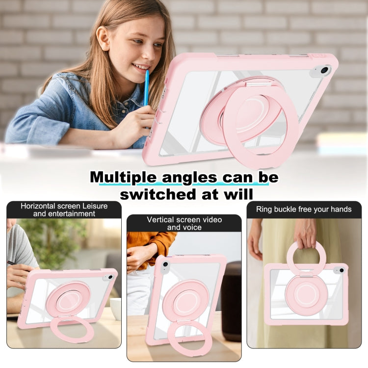 For iPad 10th Gen 10.9 2022 Crystal Armor PC Hybrid TPU Tablet Case(Pink)