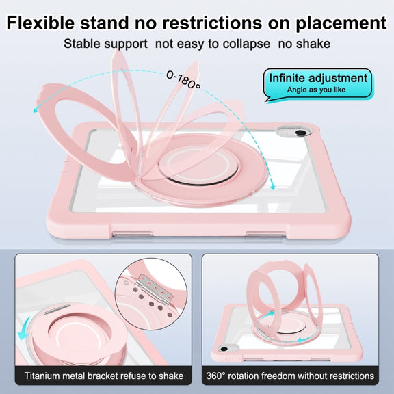 For iPad 10th Gen 10.9 2022 Crystal Armor PC Hybrid TPU Tablet Case(Pink)