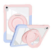 For iPad 10th Gen 10.9 2022 Crystal Armor PC Hybrid TPU Tablet Case(Blue Pink)