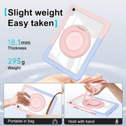 For iPad 10th Gen 10.9 2022 Crystal Armor PC Hybrid TPU Tablet Case(Blue Pink)