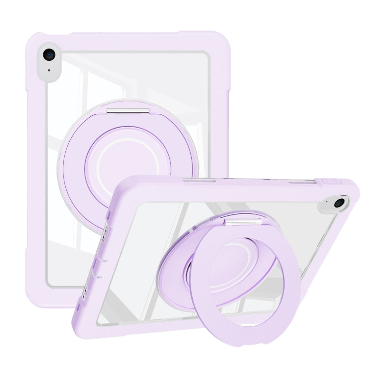 For iPad 10th Gen 10.9 2022 Crystal Armor PC Hybrid TPU Tablet Case(Purple)