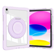 For iPad 10th Gen 10.9 2022 Crystal Armor PC Hybrid TPU Tablet Case(Purple)