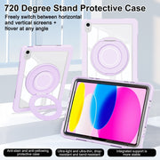 For iPad 10th Gen 10.9 2022 Crystal Armor PC Hybrid TPU Tablet Case(Purple)