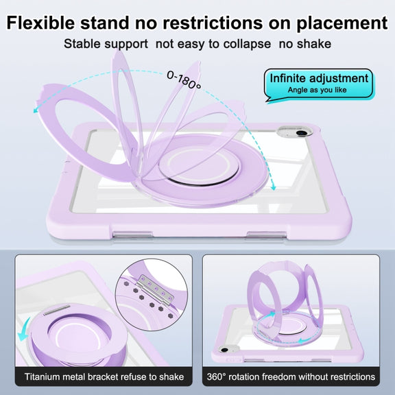 For iPad 10th Gen 10.9 2022 Crystal Armor PC Hybrid TPU Tablet Case(Purple)