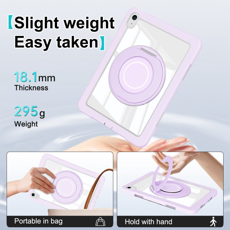 For iPad 10th Gen 10.9 2022 Crystal Armor PC Hybrid TPU Tablet Case(Purple)