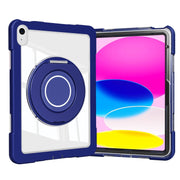 For iPad 10th Gen 10.9 2022 Crystal Armor PC Hybrid TPU Tablet Case(Dark Blue)