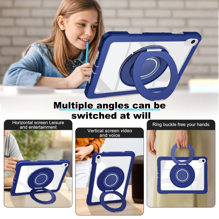 For iPad 10th Gen 10.9 2022 Crystal Armor PC Hybrid TPU Tablet Case(Dark Blue)