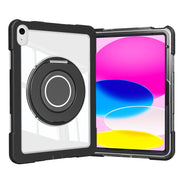 For iPad 2025 / 2022 Crystal Armor PC Hybrid TPU Tablet Case(Black)