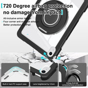 For iPad 2025 / 2022 Crystal Armor PC Hybrid TPU Tablet Case(Black)
