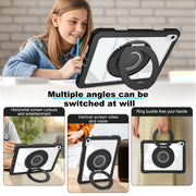 For iPad 2025 / 2022 Crystal Armor PC Hybrid TPU Tablet Case(Black)