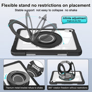For iPad 2025 / 2022 Crystal Armor PC Hybrid TPU Tablet Case(Black)