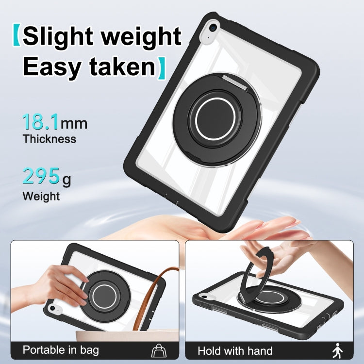 For iPad 2025 / 2022 Crystal Armor PC Hybrid TPU Tablet Case(Black)