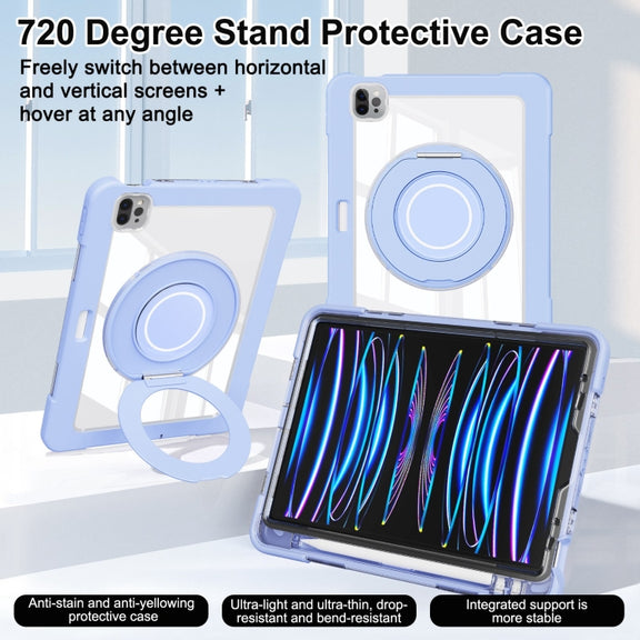 For iPad Pro 11 2022 / 2021 / 2020 Crystal Armor PC Hybrid TPU Tablet Case(Blue)