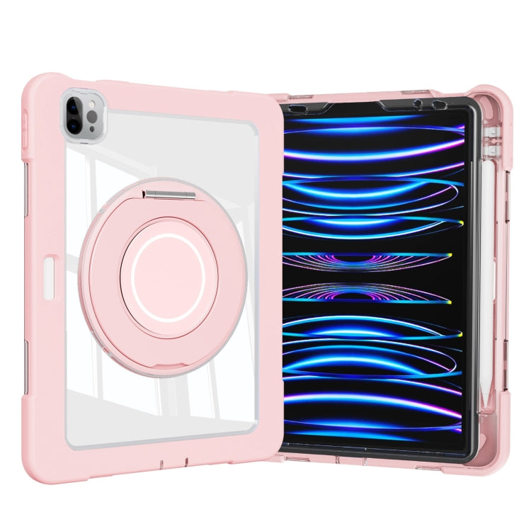 For iPad Pro 11 2022 / 2021 / 2020 Crystal Armor PC Hybrid TPU Tablet Case(Pink)