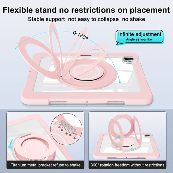 For iPad Pro 11 2022 / 2021 / 2020 Crystal Armor PC Hybrid TPU Tablet Case(Pink)
