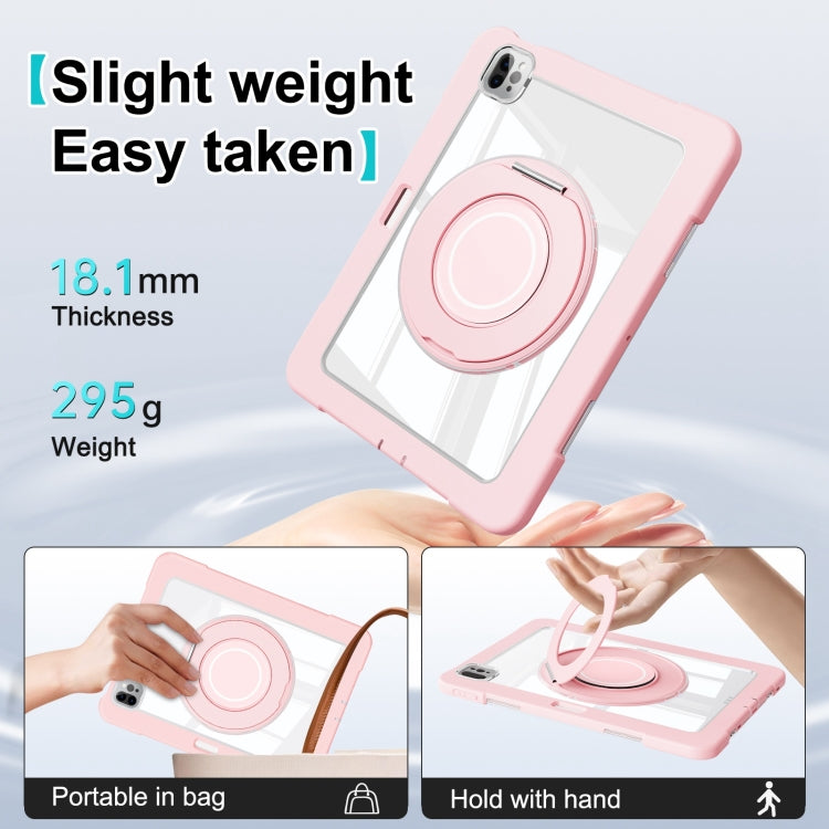 For iPad Pro 11 2022 / 2021 / 2020 Crystal Armor PC Hybrid TPU Tablet Case(Pink)