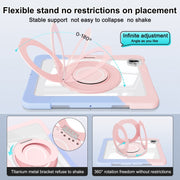 For iPad Pro 11 2022 / 2021 / 2020 Crystal Armor PC Hybrid TPU Tablet Case(Blue Pink)
